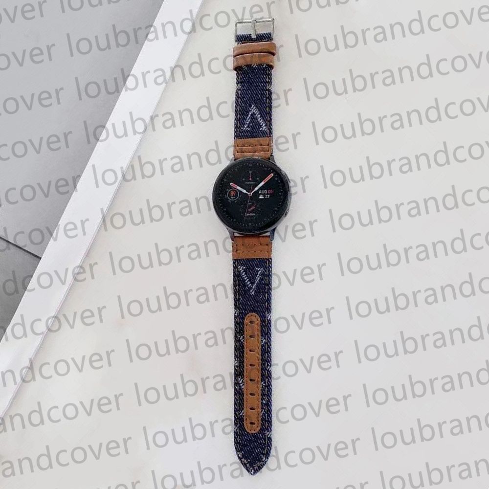 20mm 22mm Designer Denim Watch Band For Samsung Galaxy Watch 5 4