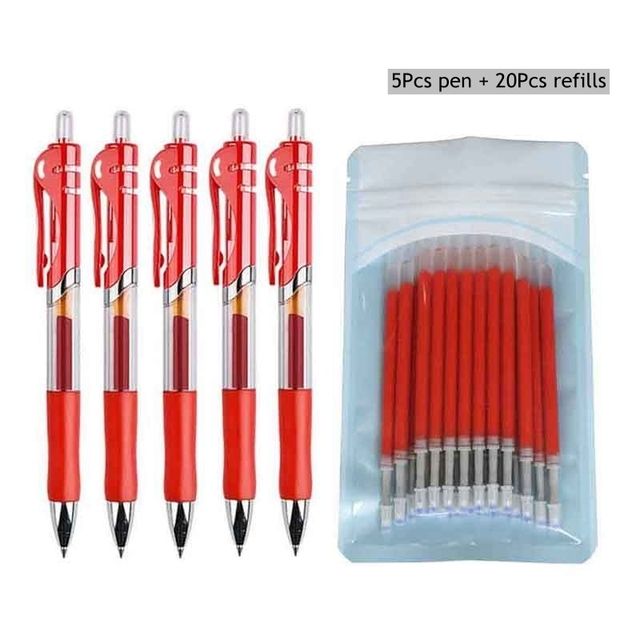 Red-5pens-20refill