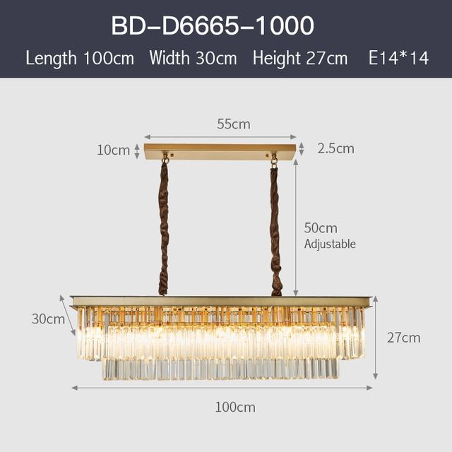 L100cm China Golden Lamp Body