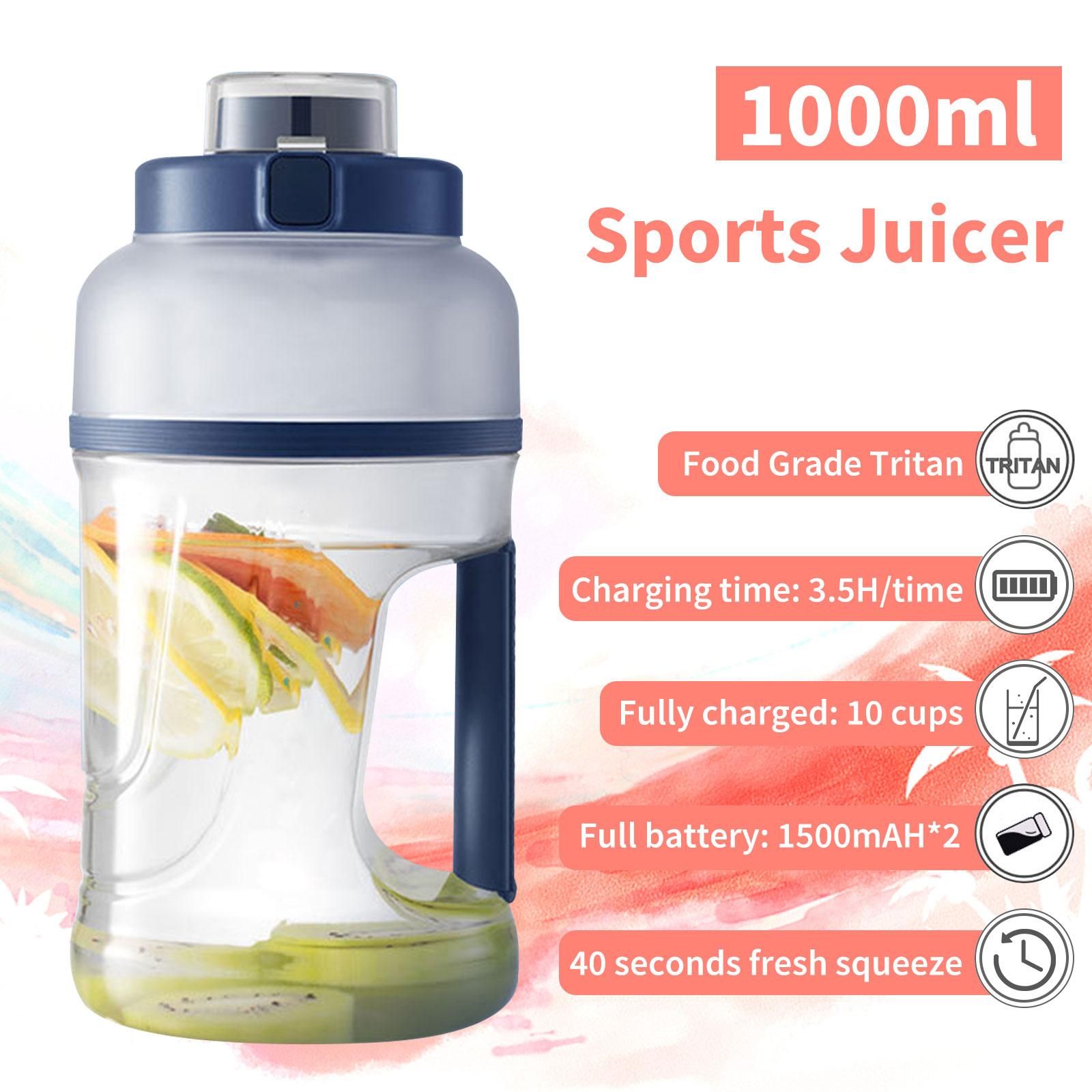 Orange Juicer Squeezer, Sports Juicer Bottle, Portable Blender 1l