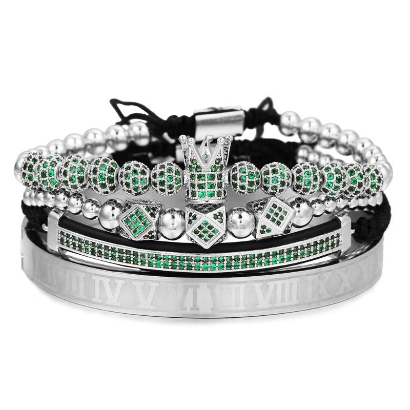 Silver (Green CZ)