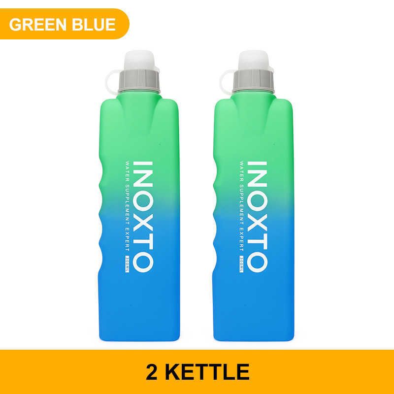 2bouteille bleue verte