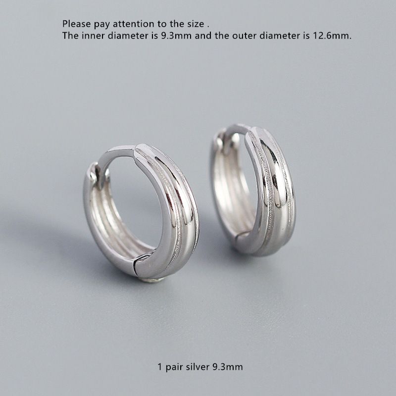 1 par silver 9,3mm