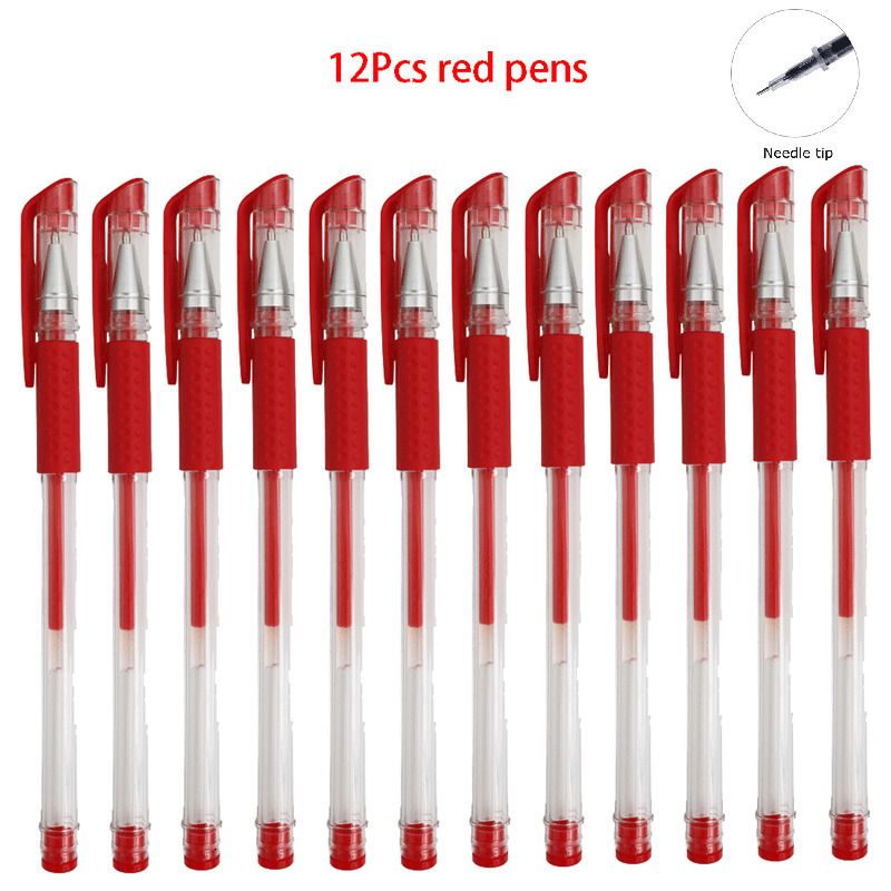 12pcs Red Pen d