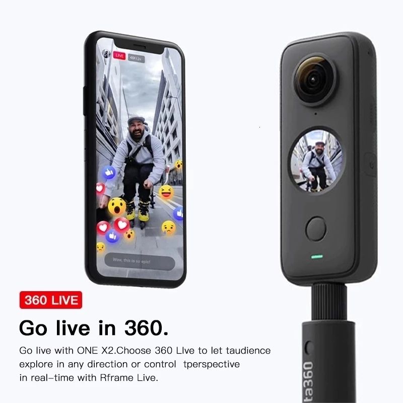 Digital Cameras Insta360 One X2 Sport Panoramic Action Insta 360 5 7K Video  10M Waterproof FlowState Stabilization 1630mAh 230503 From Kang04, $409.71
