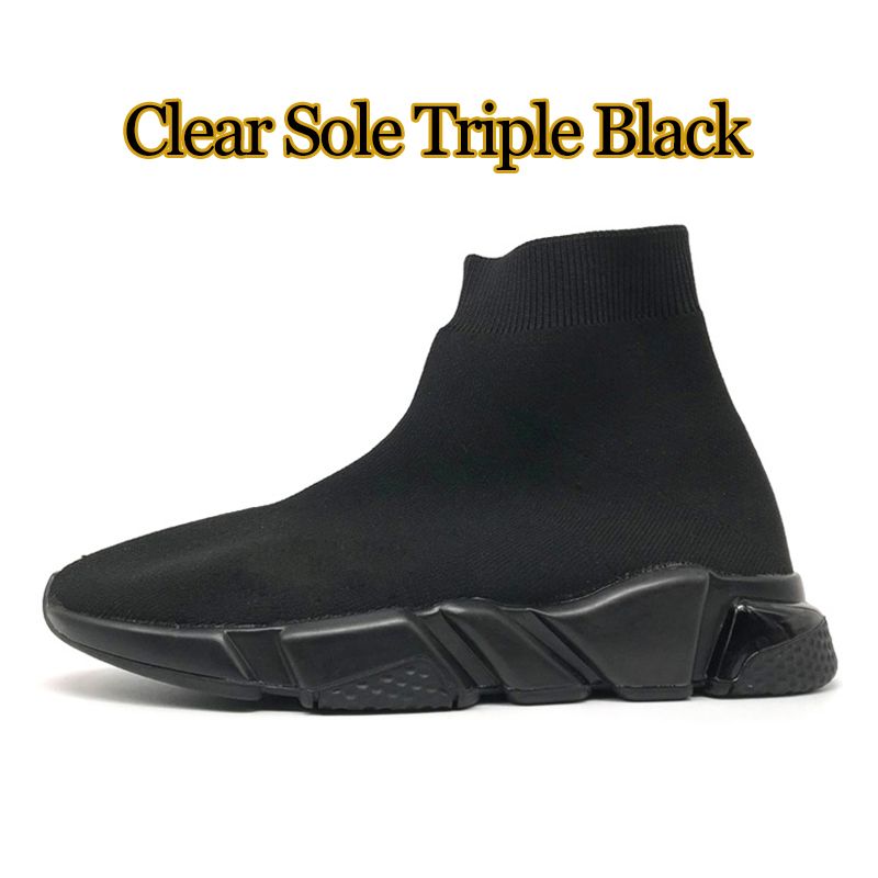 Clear Sole Triple Black