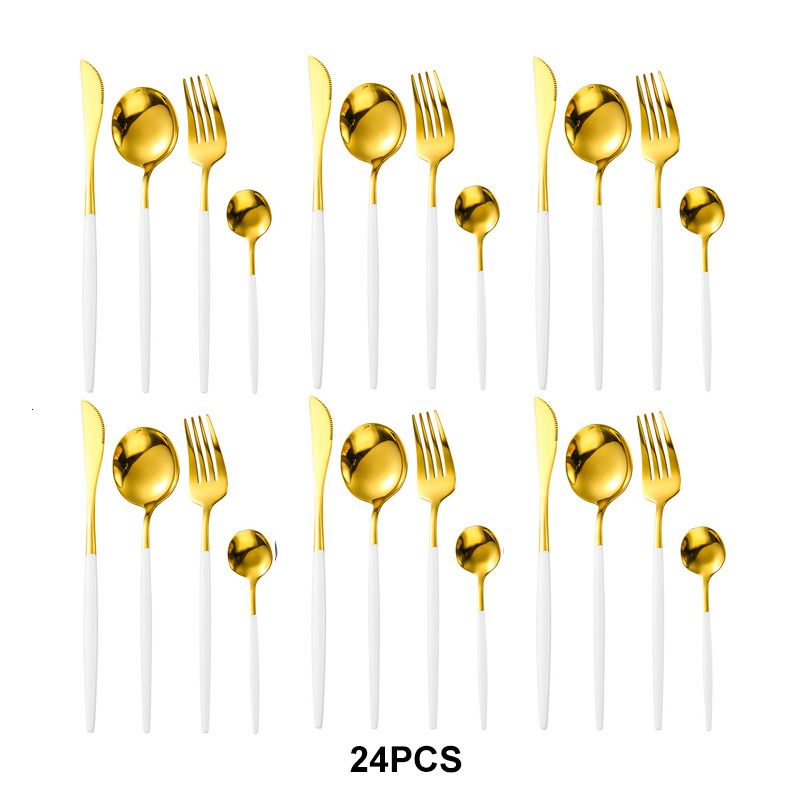 24PCS Weißgold