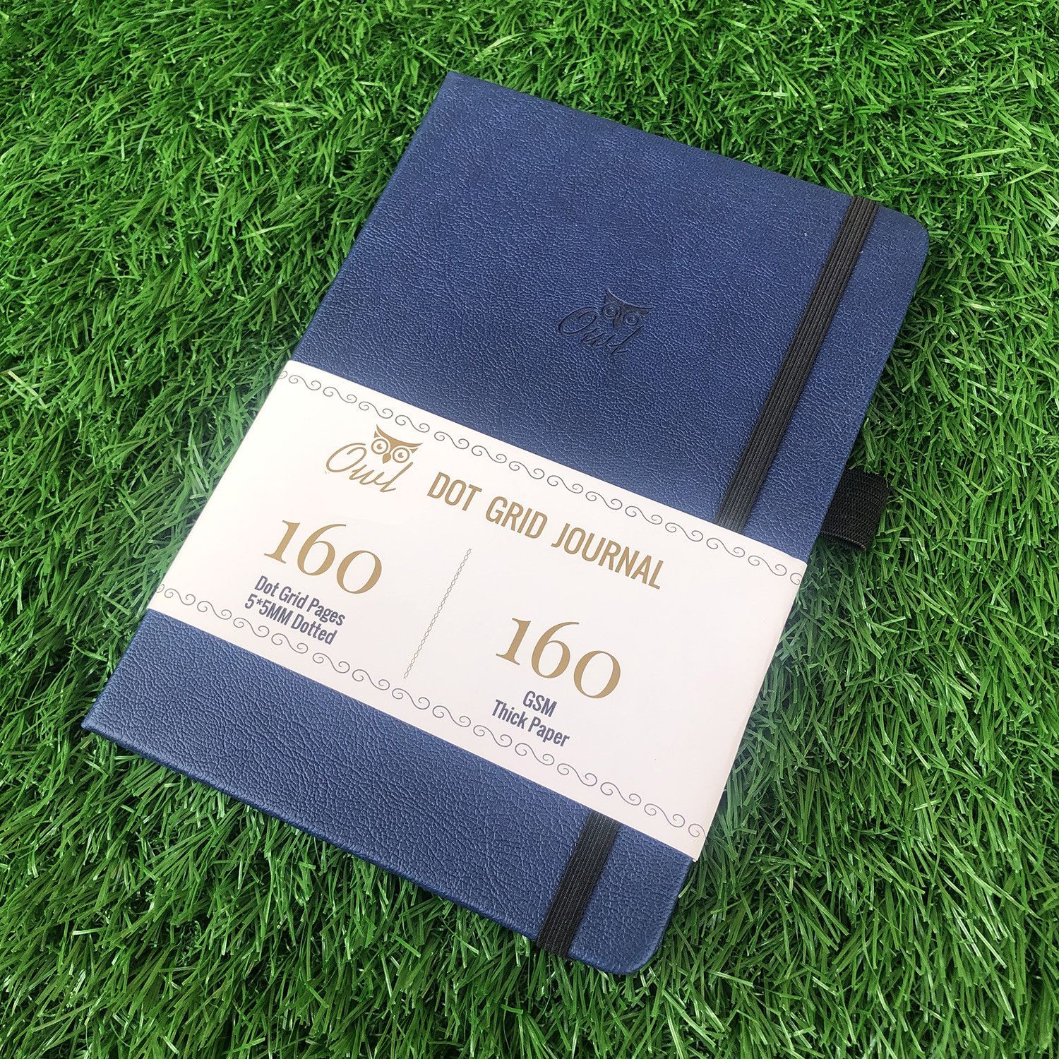 Navy Blue-160 Numbered Pages