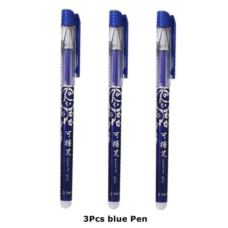 3 pezzi blu penna a