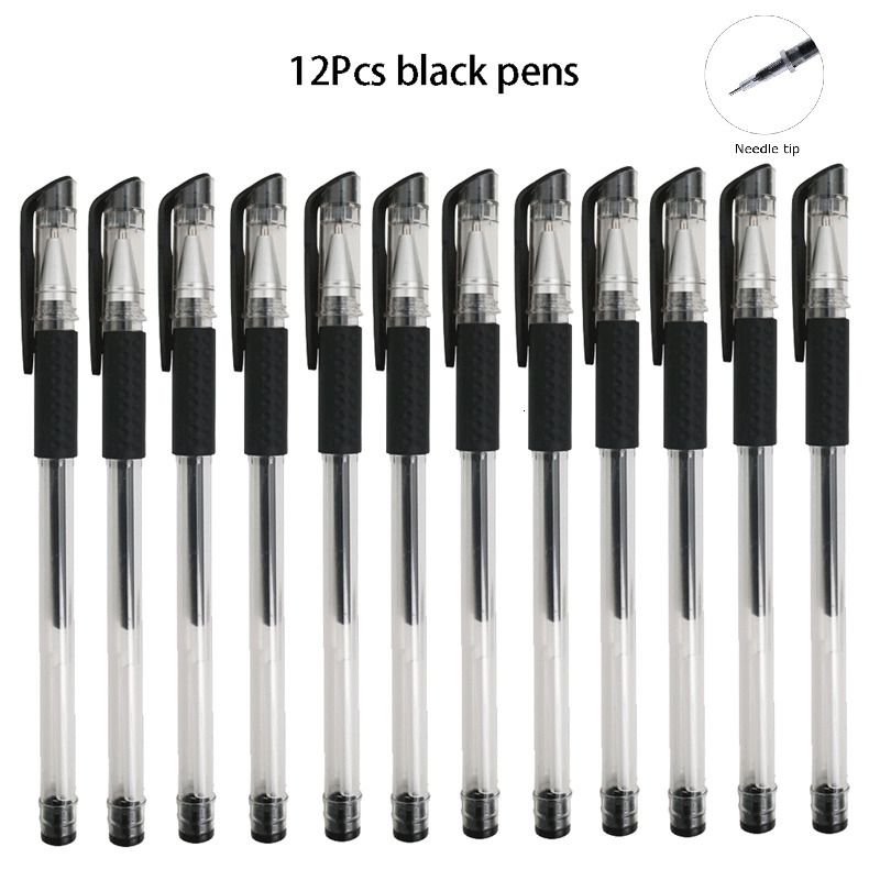 12pcs Black Pen b