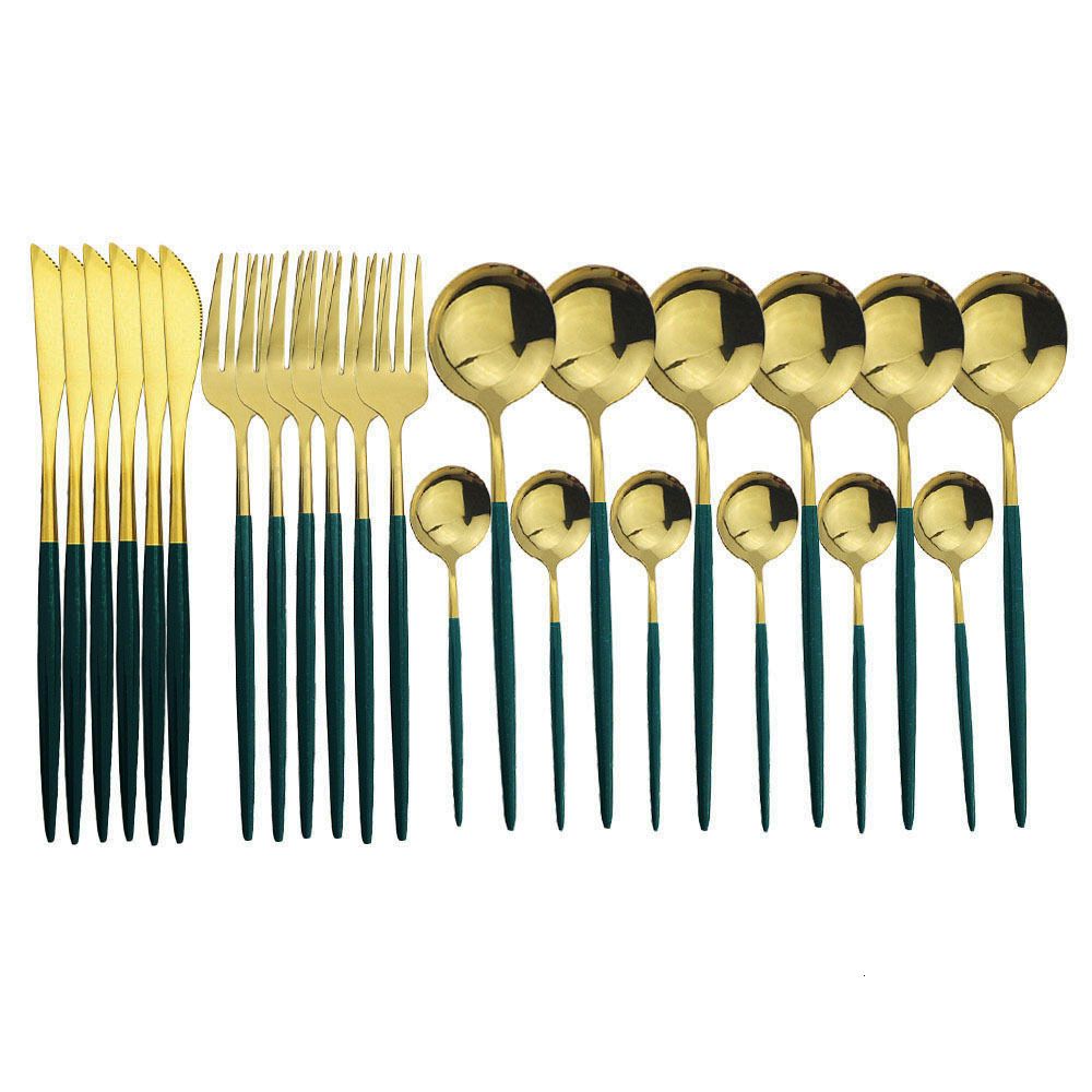 24pcs Green Gold