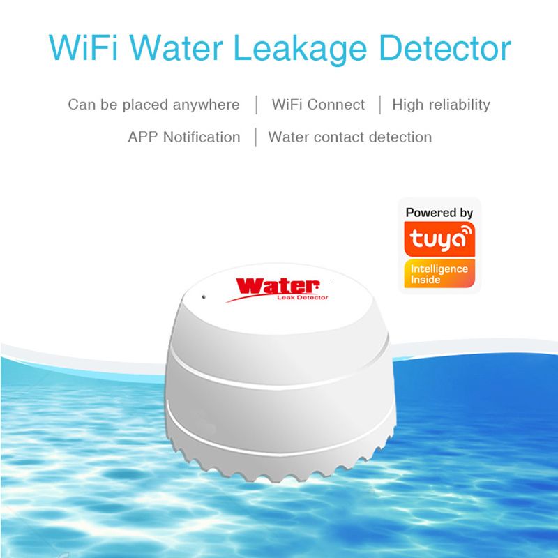Sensor inteligente de fugas de agua, Detector de nivel de desbordamiento de  agua, sistema de alarma de sonido de seguridad, Monitor remoto, Tuya, WiFi