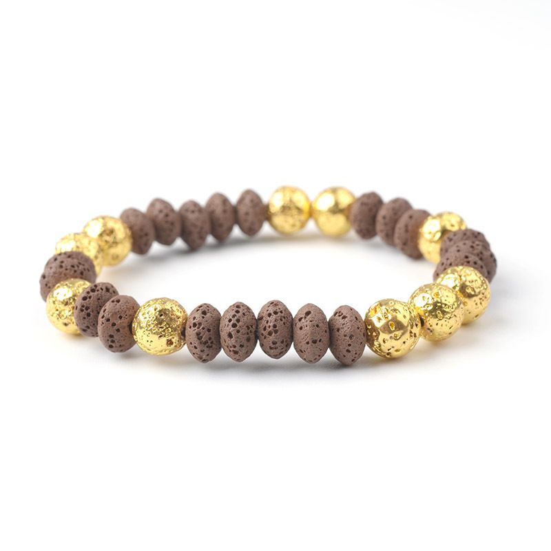 Brown perles d'or 19-20cm