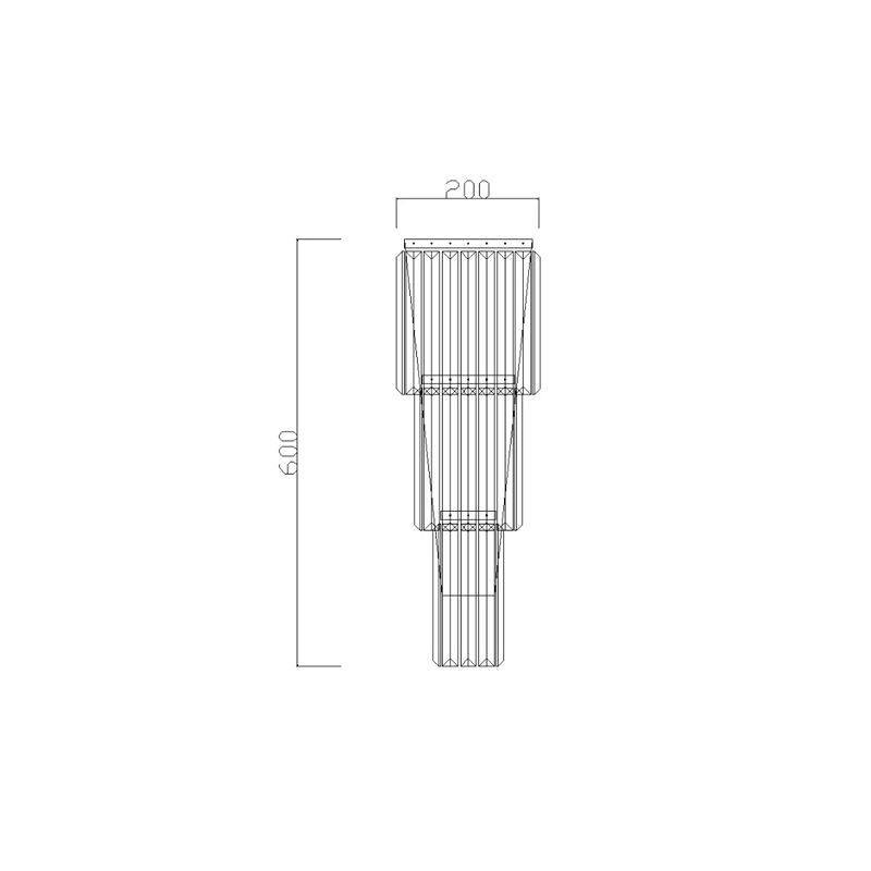 W20X60CM Kina varmt vitt (2700-3500K)