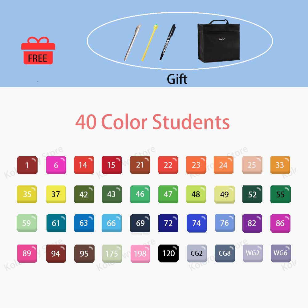 40 kolorów studenta