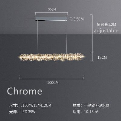 Chrome L100cm veranderbaar