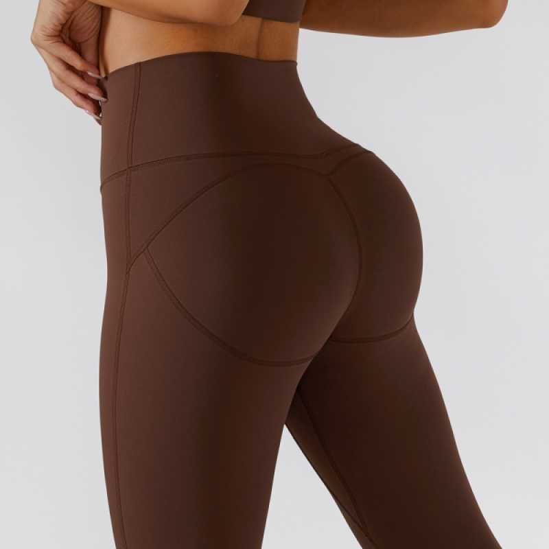 brown yoga pants