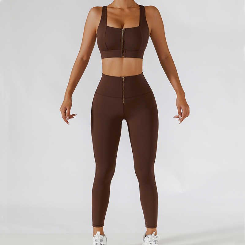 brown yoga set