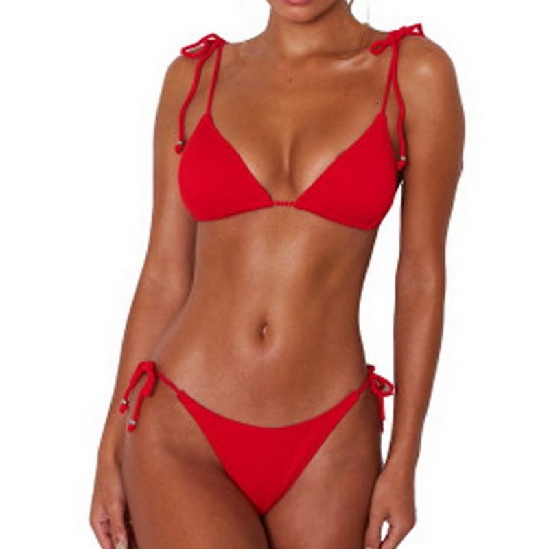 red bikini set