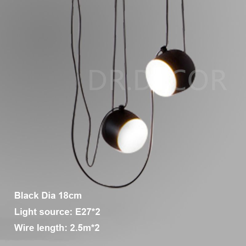 black 18cm 2lights