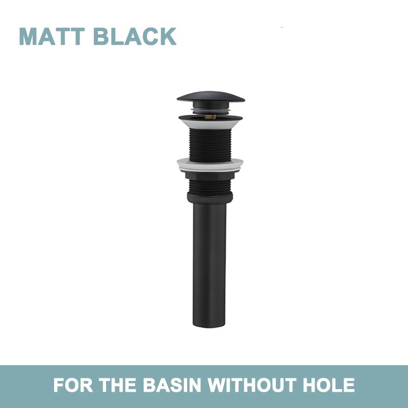 No Hole Matt Black