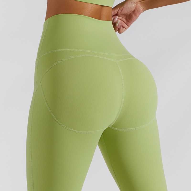 green yoga pants