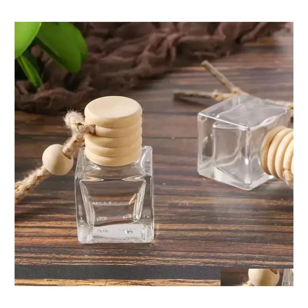 The Old Natural Car Air Freshener with Essential Oils Fragrance in Glass  bottle with Wooden Diffuser