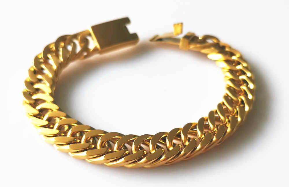 12mm Wide Gold-18&quot;/45cm-Curb Chain