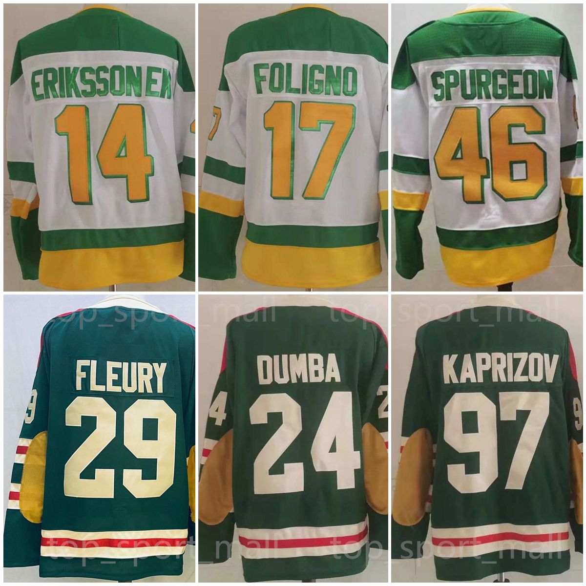 Reverse Retro Hockey Kirill Kaprizov Jerseys 29 Marc Andre Fleury Jared Spurgeon Marcus Foligno Kevin Fiala Mats Zuccarello Matt Dumba Joel Eriksson Winter Classic From Top_sport_mall, $17.06