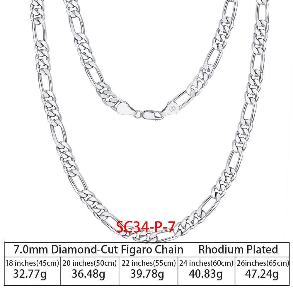 7mm-rhodium plated-26 inch