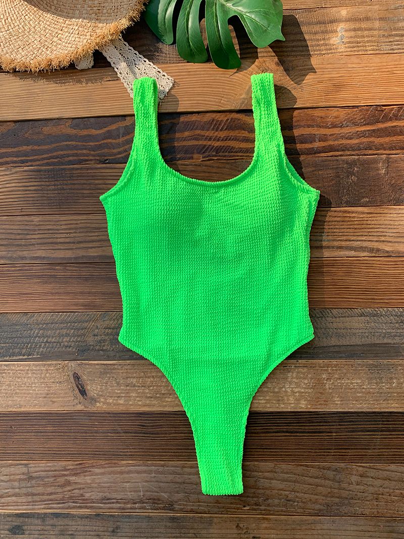 green swimsuit