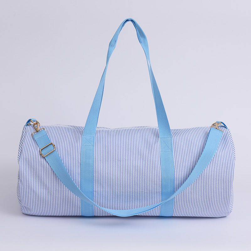 Blue duffle bag