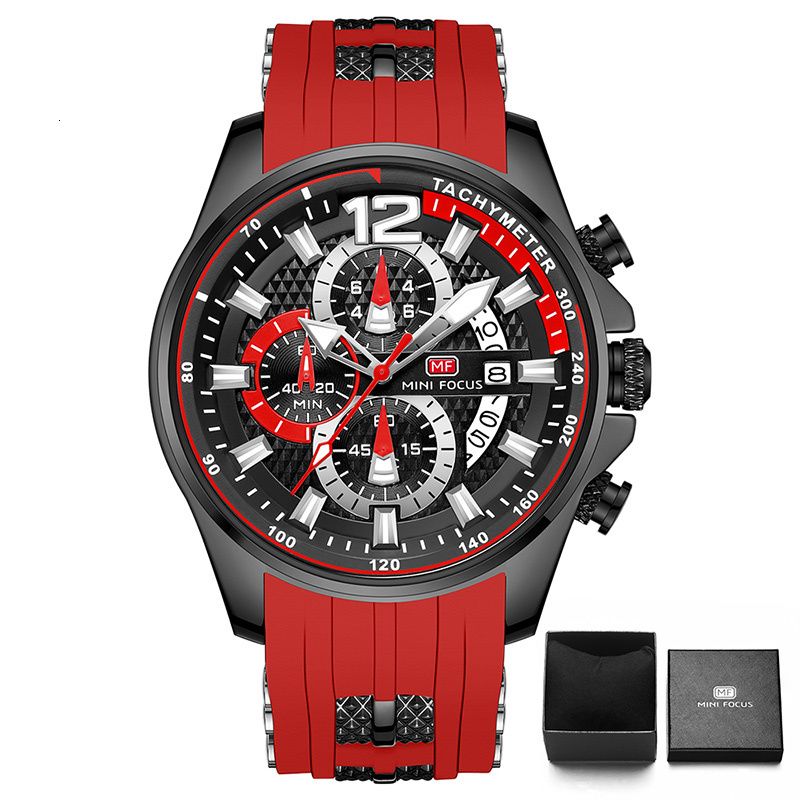 rood horloge met doos