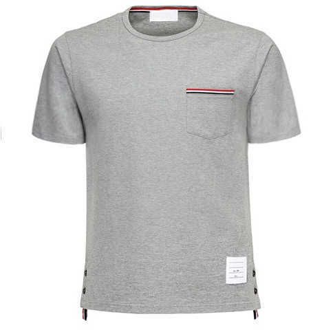 Round Neck Pocket Gray