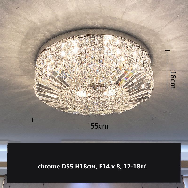 Chrome D55cm 8 licht warm wit