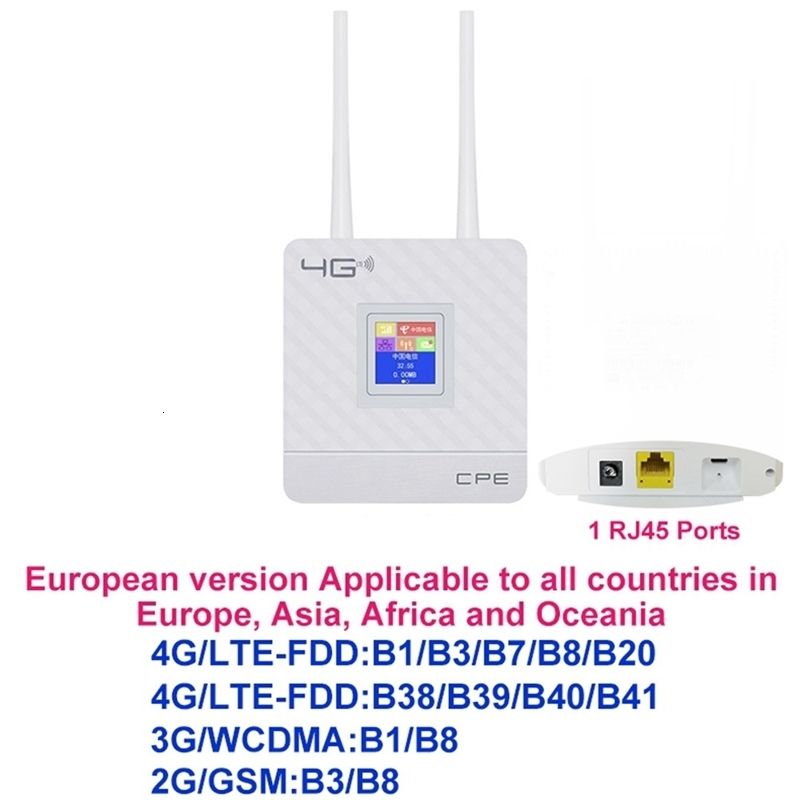EATPOW 4G Wireless Router SIM card Hotspot Home 4G wifi router EU Modem  300Mbps 12V High Speed RJ45 WAN LAN External Antenna