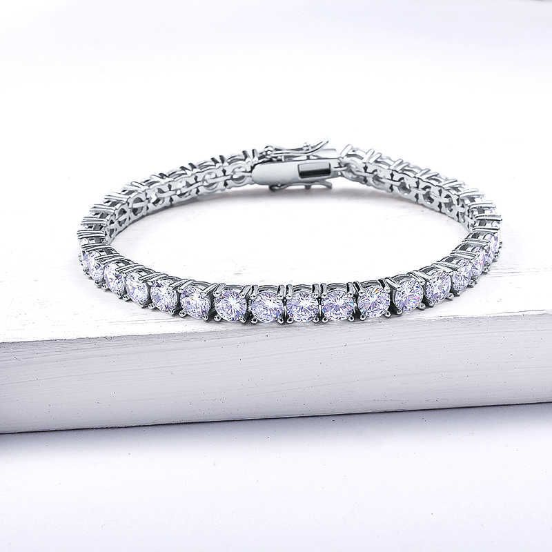 Rhodium da 5 mm (fusione) 925 Silver Cz-1