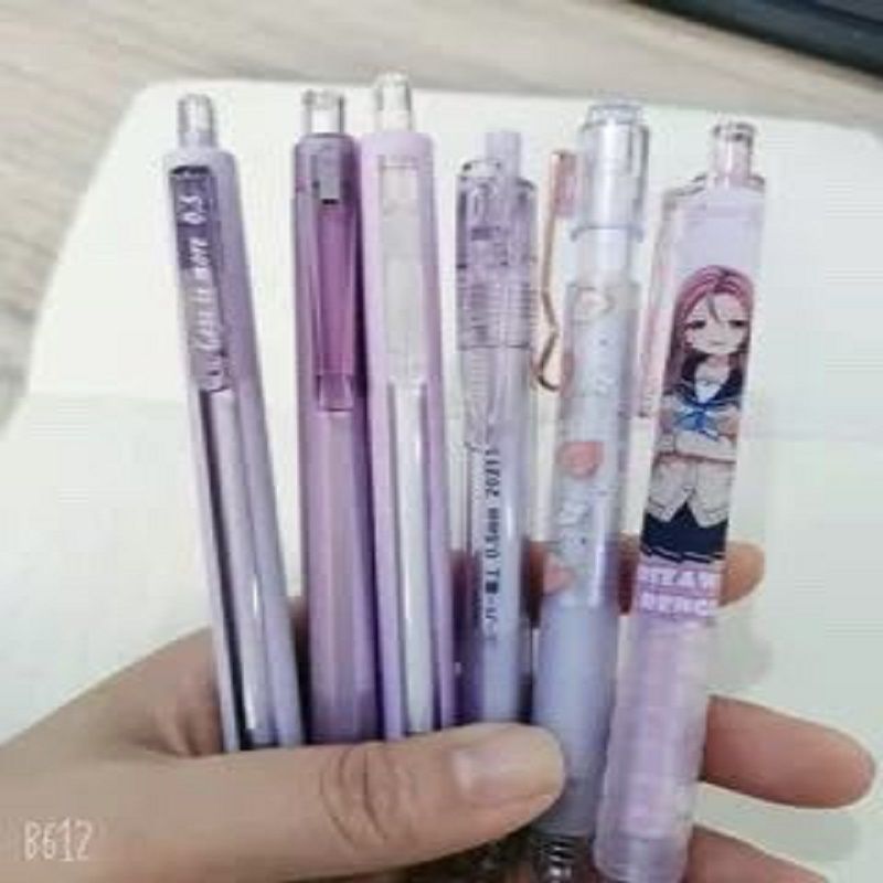 Violet -6 stylos Encre noire