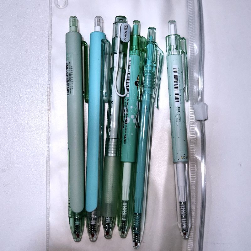 Vert-6 stylos Encre noire