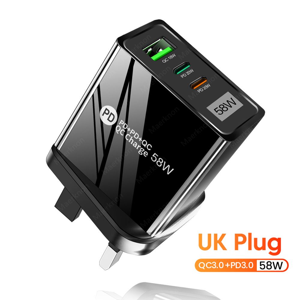 Black UK Plug