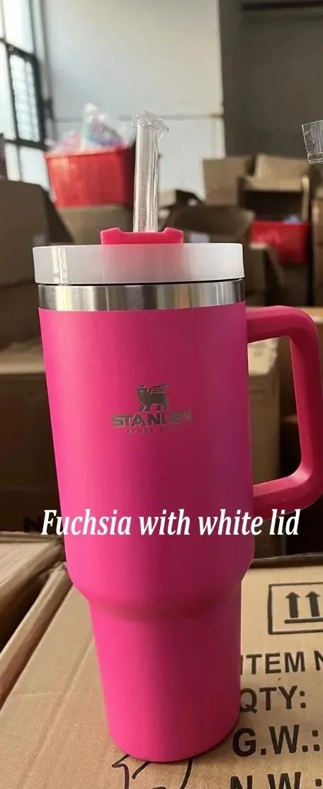 Fuchsia With White Lid