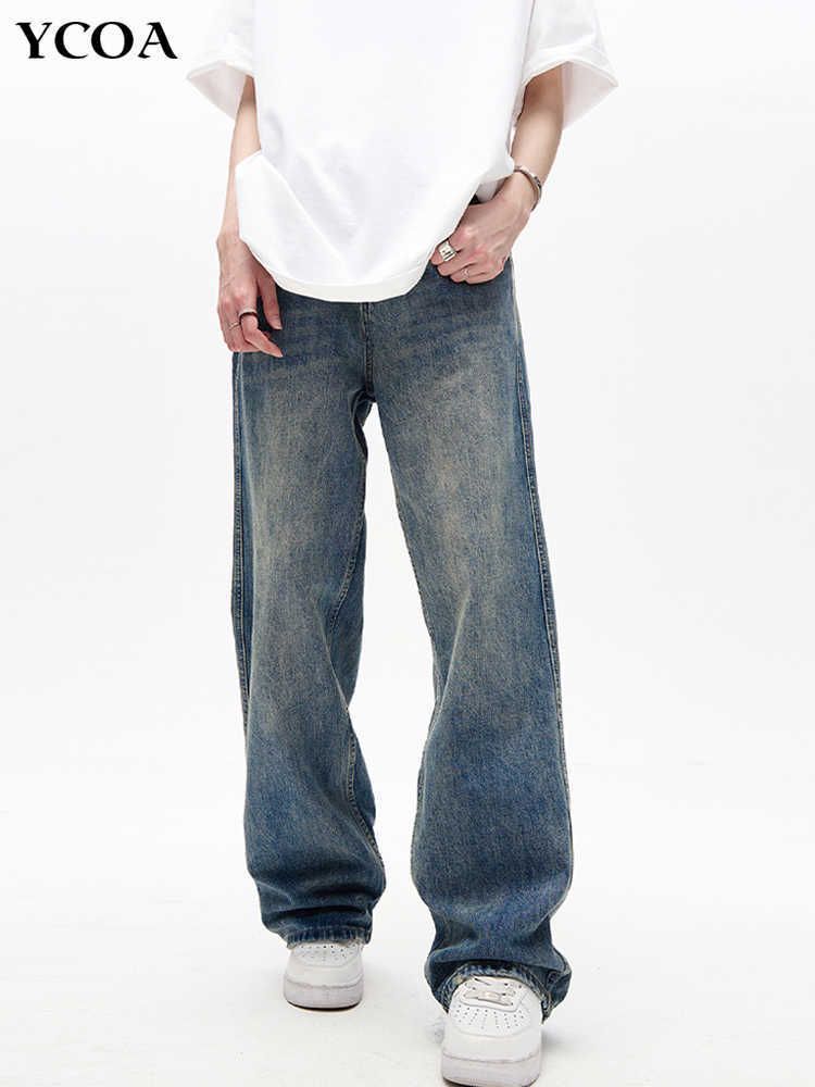 Heren Jeans Heren Jeans Rechte Solide Y2k Broek Broek Broek Oversized  Koreaanse Mode Hoge Taille Streetwear Vintage Esthetische Unisex Kleding  Z0508 Van 20,53 € | DHgate