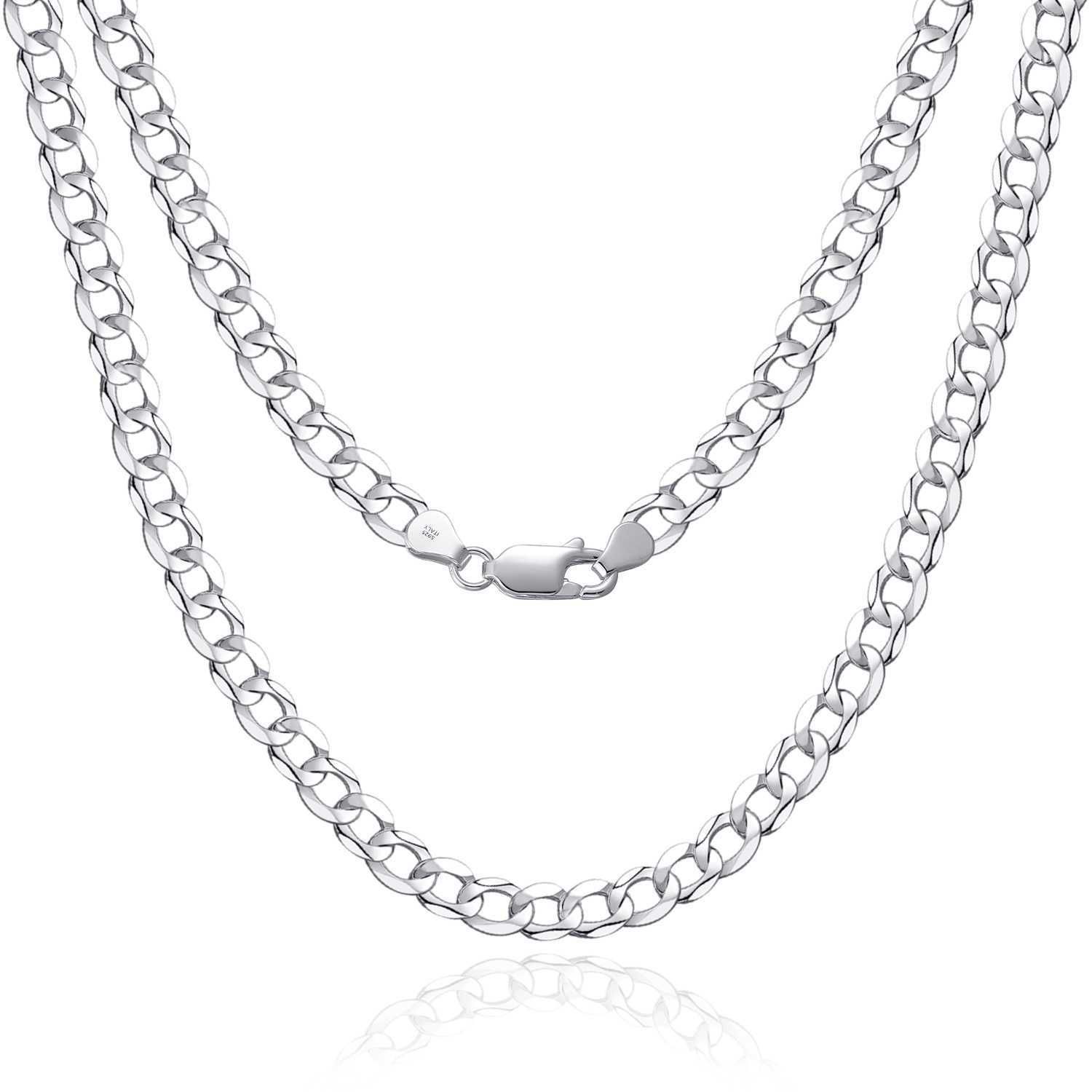 Silver Cuban Link Chains-2mm Chain Wid