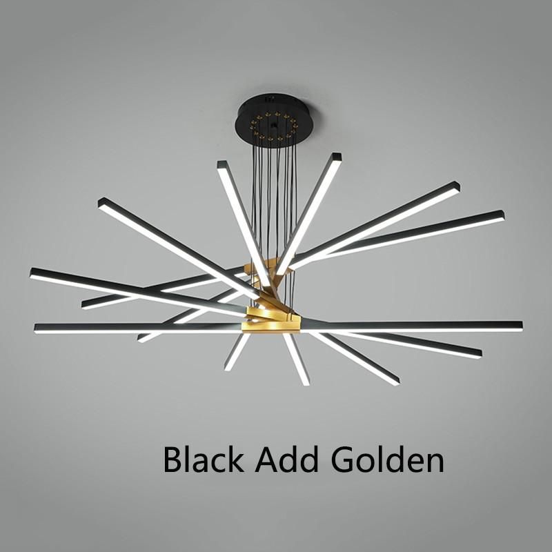 Black Add Golden 5 Lights Dimmable