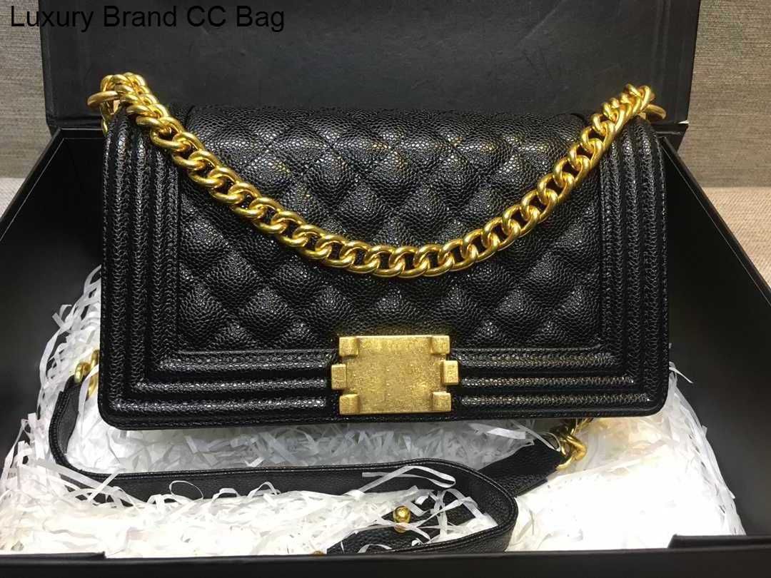 Metal Chain Strap and Handles Designer Purse Handbag