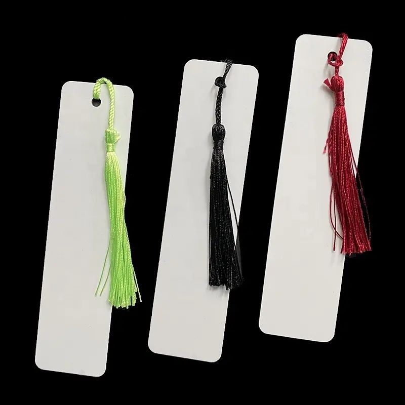 30Pcs Sublimation Blank Bookmark Metal Blank Bookmarks with Hole and  Tassels Sublimation Blank Bookmarks to Decorate