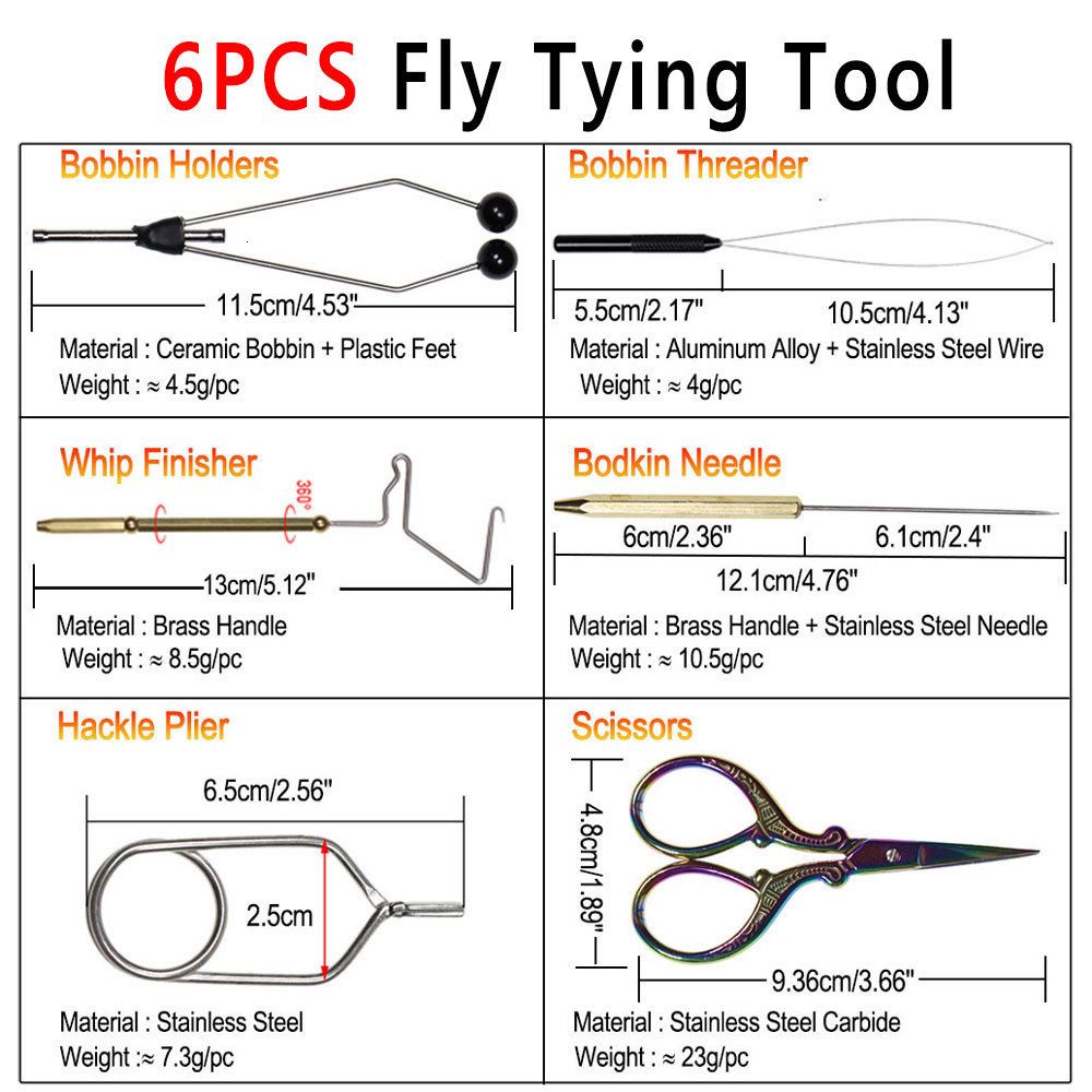 6pcs Fly Tying Tool