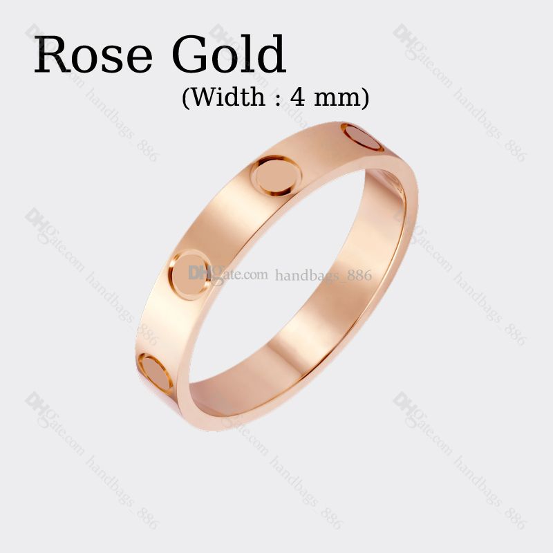 Rose Gold (4mm) -Love Ring