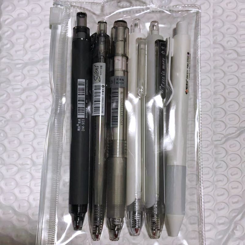 Gris -6 stylos Encre noire