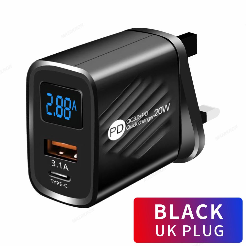Black UK Plug